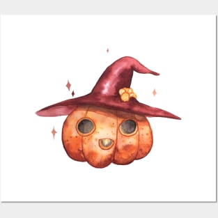 Witchy pumpkin Posters and Art